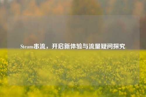 Steam串流，开启新体验与流量疑问探究