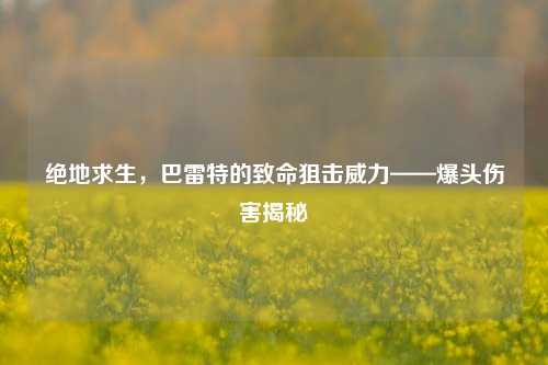 绝地求生，巴雷特的致命狙击威力——爆头伤害揭秘