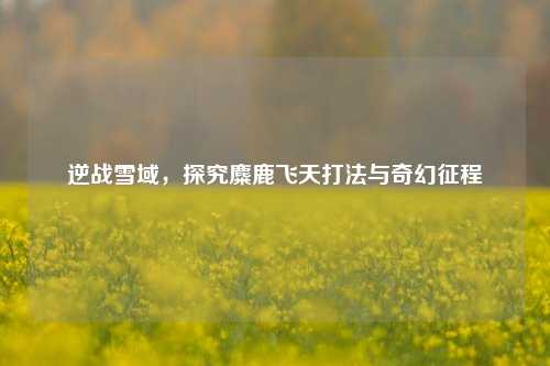 逆战雪域,探究麋鹿飞天打法与奇幻征程