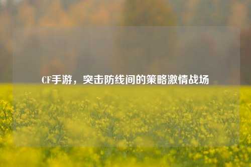 CF手游,突击防线间的策略***战场