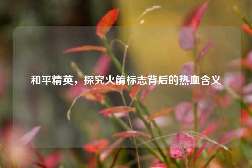 和平精英,探究火箭标志背后的热血含义