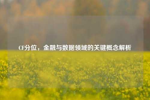 CF分位,金融与数据领域的关键概念解析