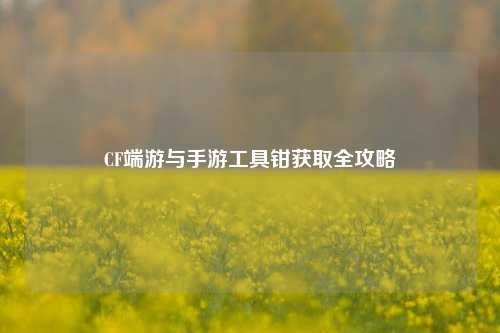 CF端游与手游工具钳获取全攻略