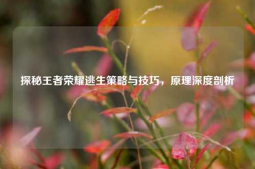 探秘王者荣耀逃生策略与技巧,原理深度剖析