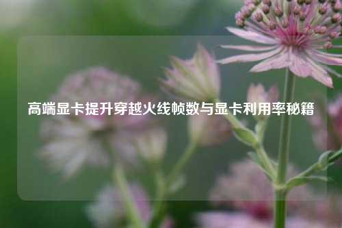 高端显卡提升穿越火线帧数与显卡利用率秘籍