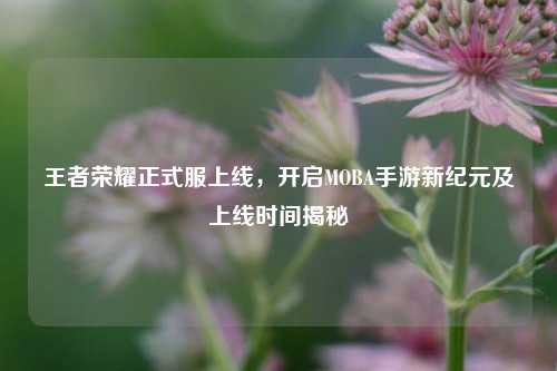 王者荣耀正式服上线,开启MOBA手游新纪元及上线时间揭秘