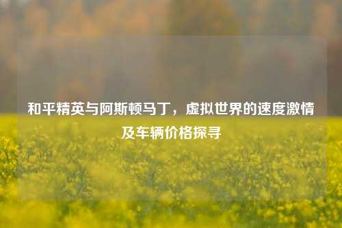 和平精英与阿斯顿马丁,虚拟世界的速度***及车辆价格探寻