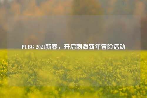 PUBG 2021新春,开启***新年冒险活动