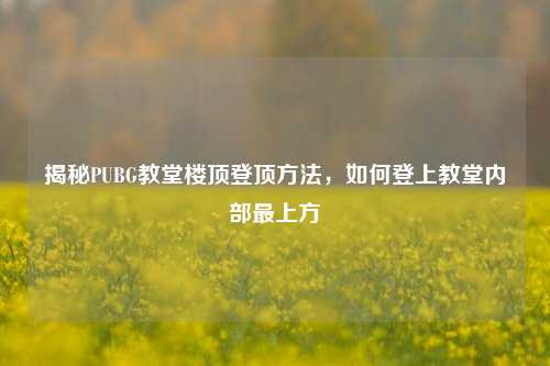揭秘PUBG教堂楼顶登顶 *** ,如何登上教堂内部最上方