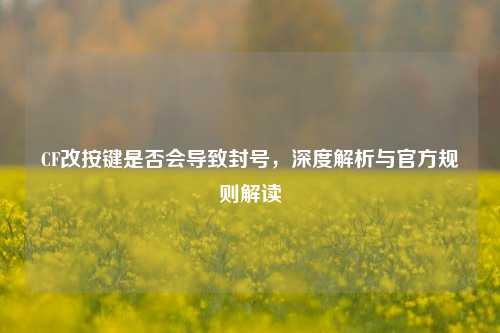 CF改按键是否会导致封号,深度解析与官方规则解读