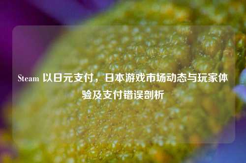 Steam 以日元支付,日本游戏市场动态与玩家体验及支付错误剖析