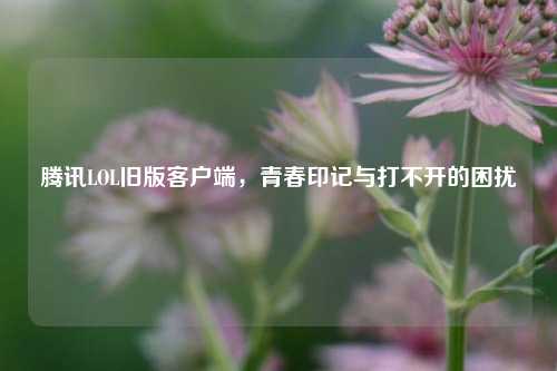 腾讯LOL旧版客户端,青春印记与打不开的困扰