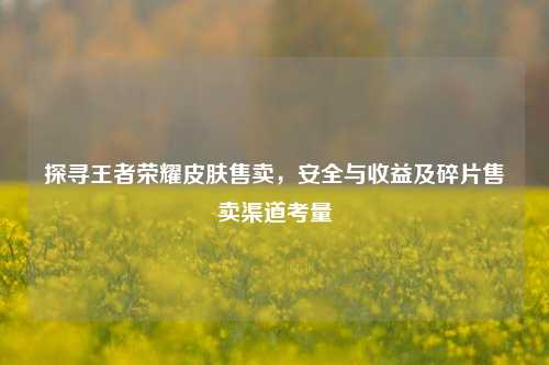 探寻王者荣耀皮肤售卖,安全与收益及碎片售卖渠道考量