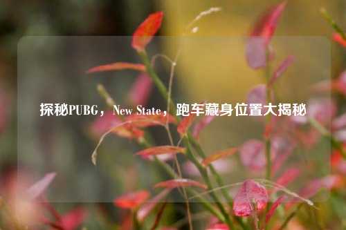 探秘PUBG,New State,跑车藏身位置大揭秘