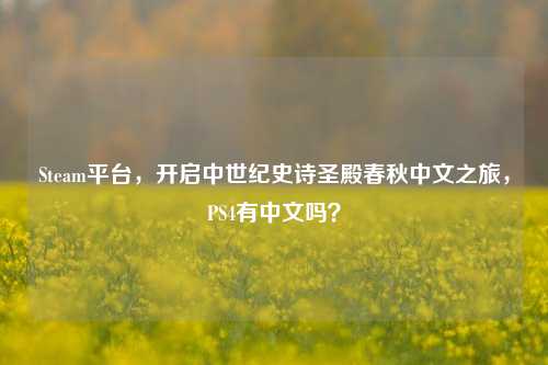 Steam平台,开启中世纪史诗圣殿春秋中文之旅,PS4有中文吗?